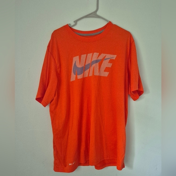 Nike Dry Fit Bright Orange Short Sleeve T Shirt - Picture 1 of 4
